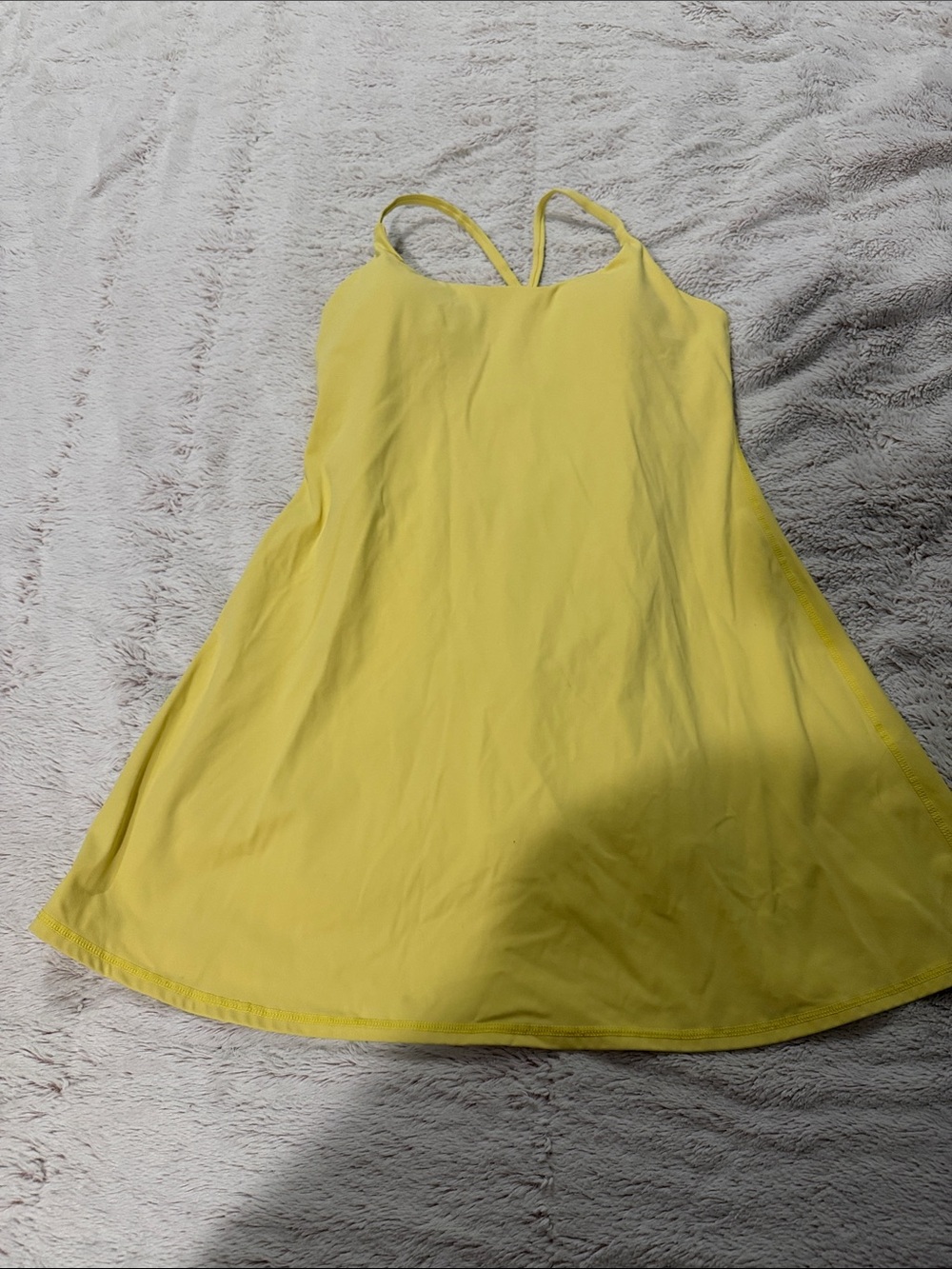 HALARA Yellow Mini Sundress with Slim Straps